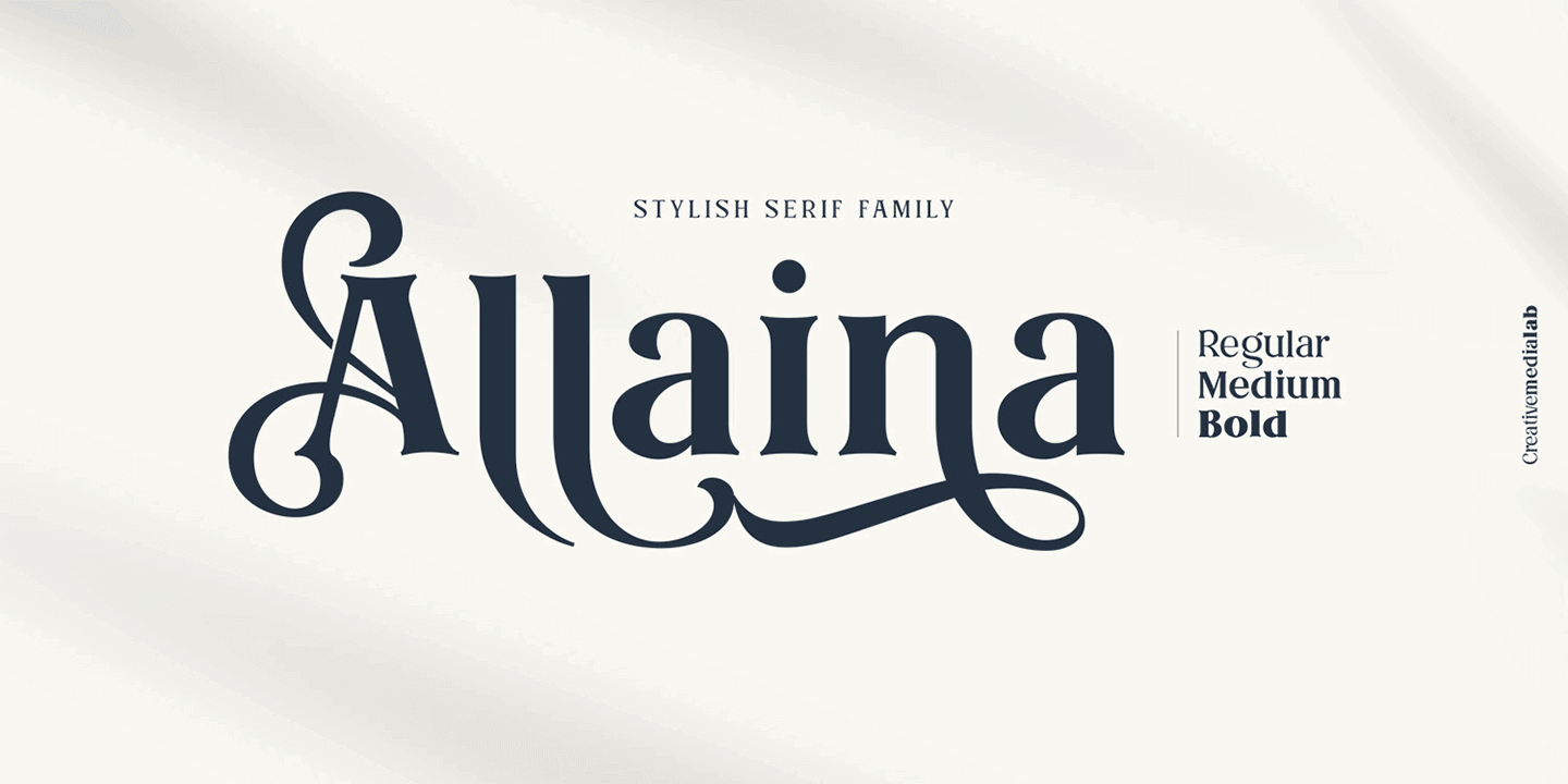 Пример шрифта Allaina #1